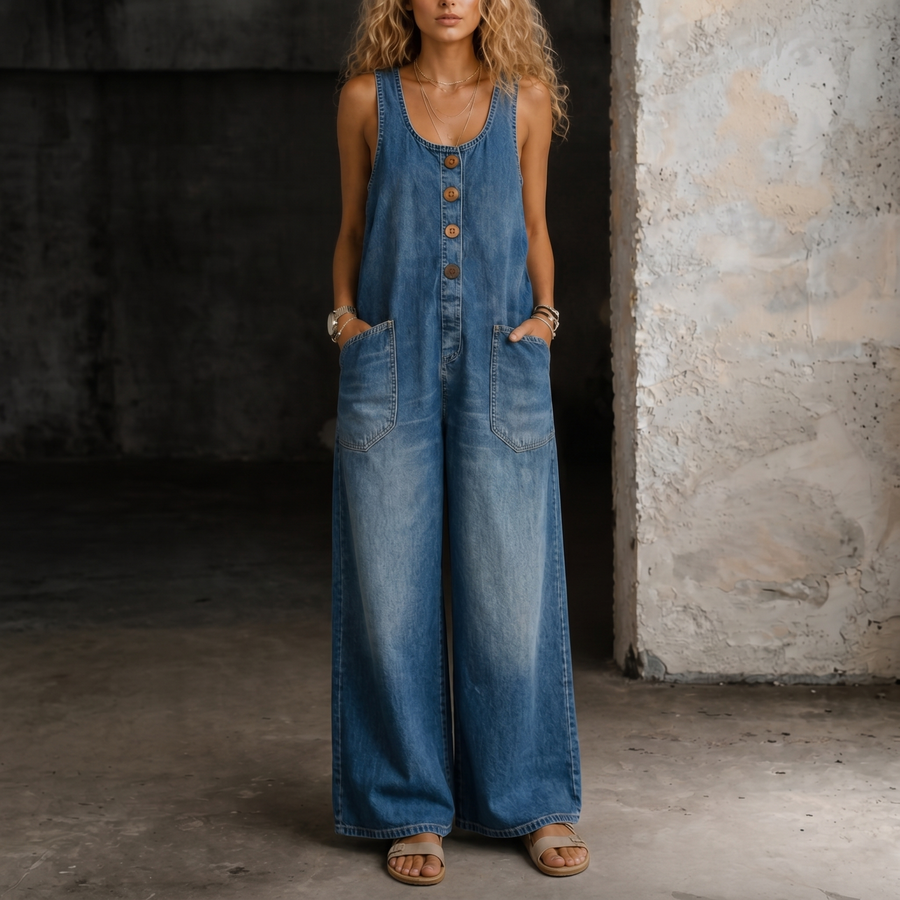Lila™ - Denim Overall Jumpsuit