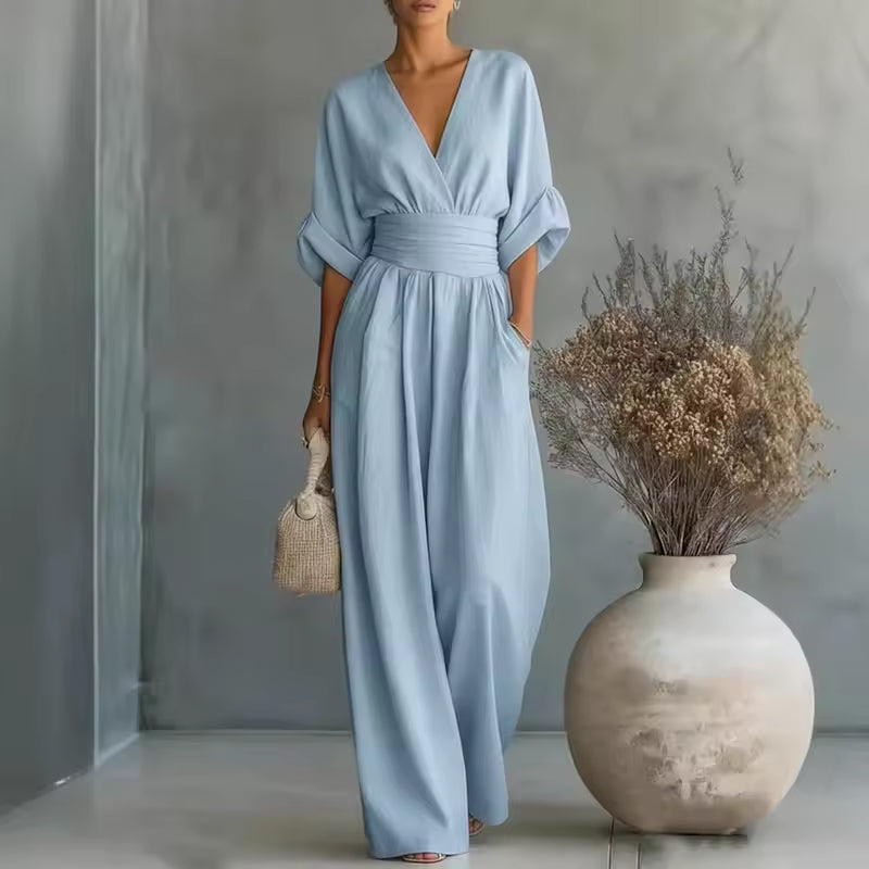 Emilia™ | Elegant Jumpsuit with V Neck
