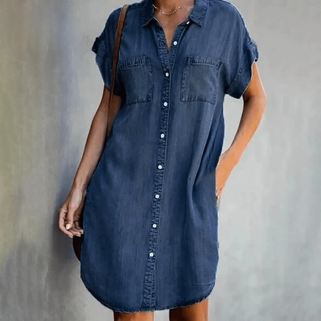 Nell™ - Denim Shirt Dress