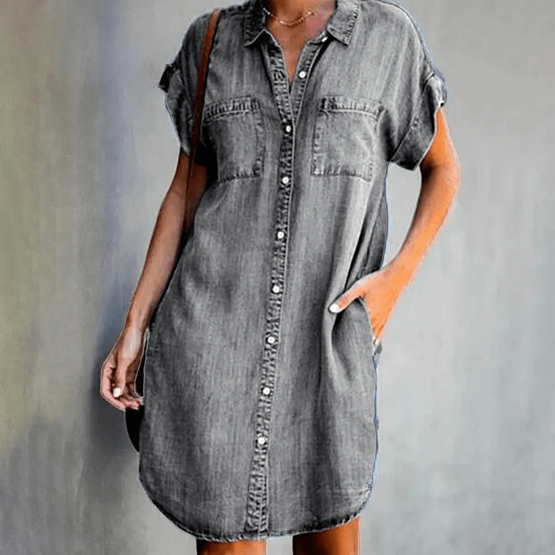 Nell™ - Denim Shirt Dress