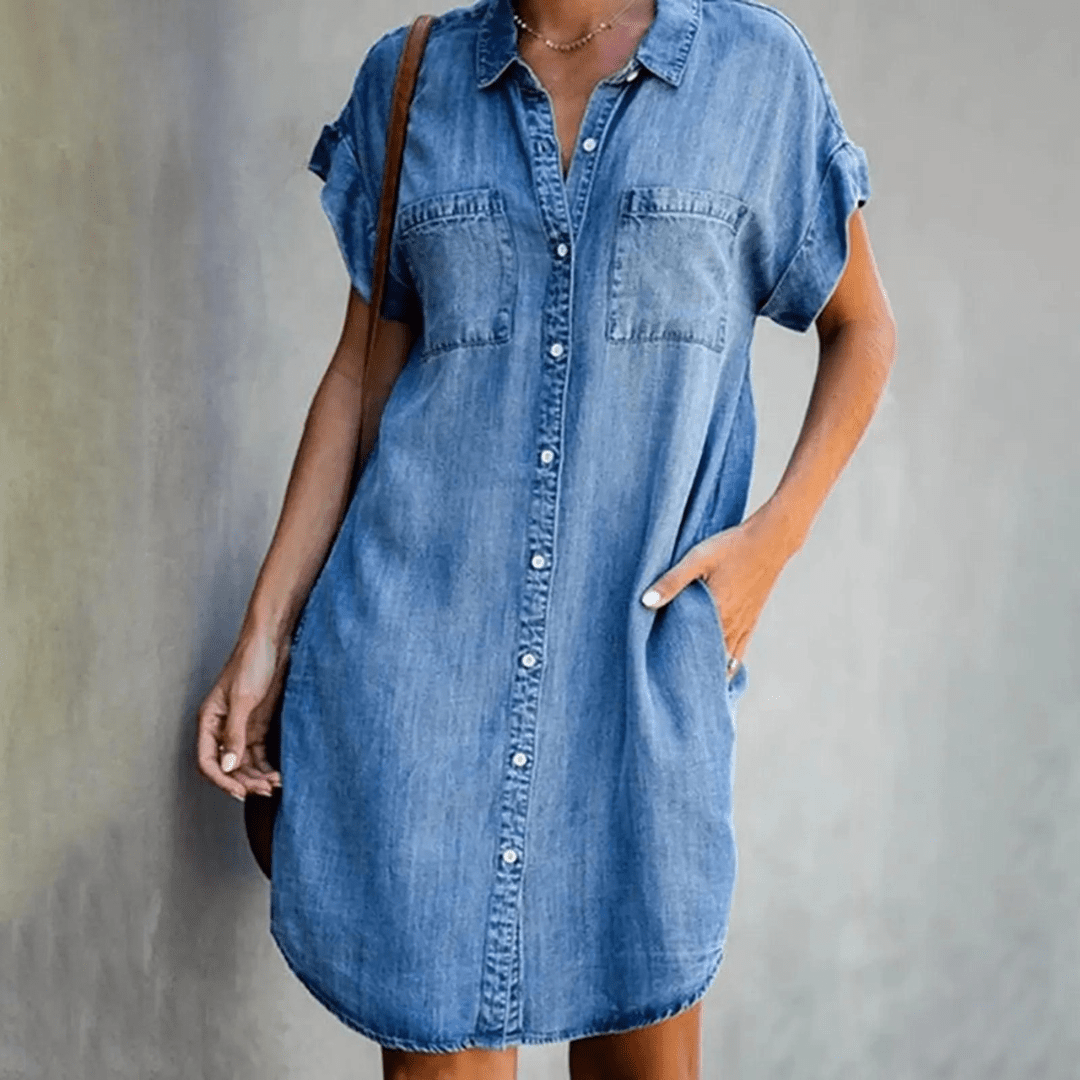 Nell™ - Denim Shirt Dress