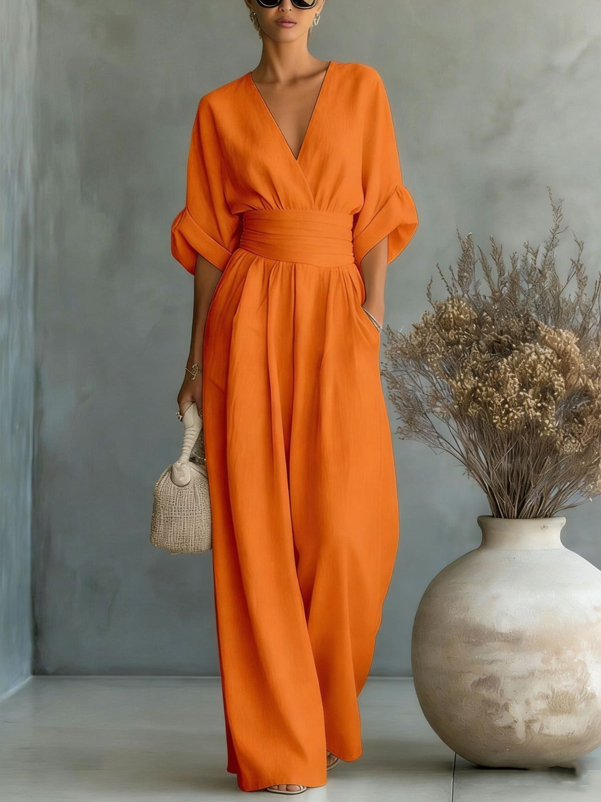 Emilia™ | Elegant Jumpsuit with V Neck