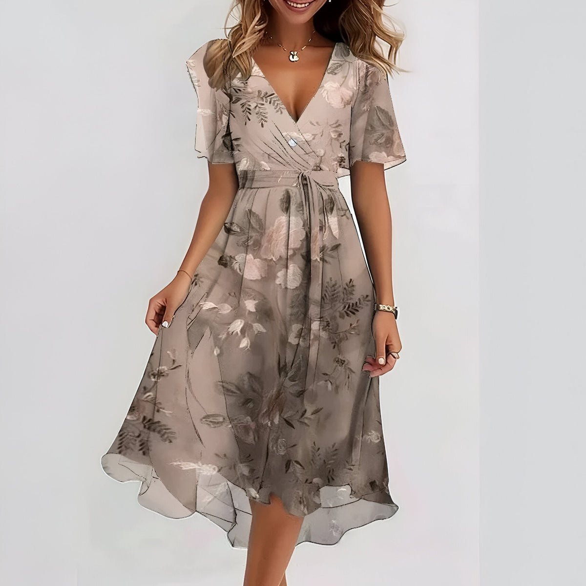 Elle™ - Printed Wrap Dress