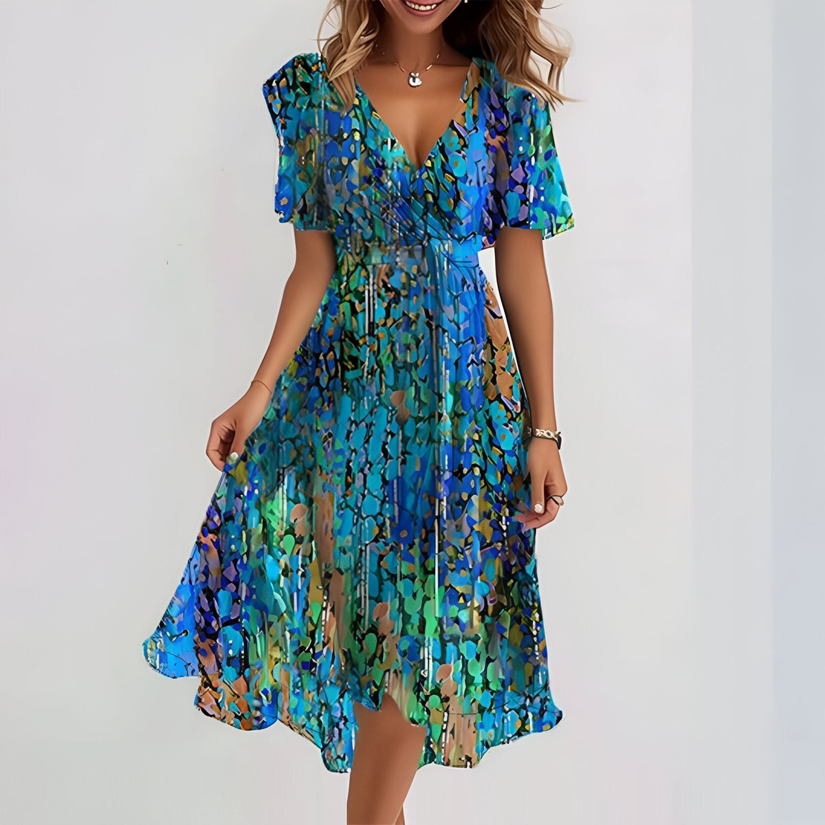 Elle™ - Printed Wrap Dress