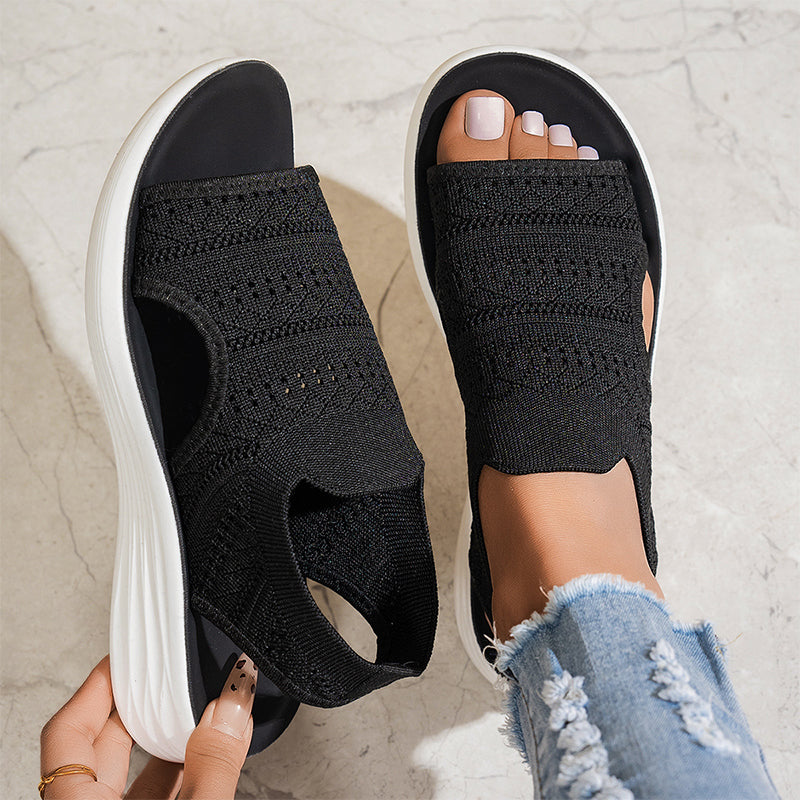 Alina™ Breathable Knit Platform Sandals