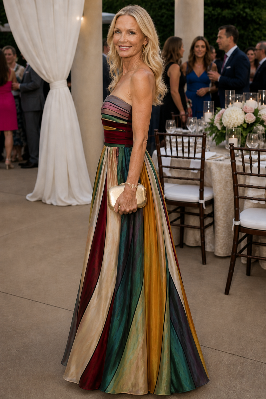 Elena™ - Elegant Strapless A-Line Dress