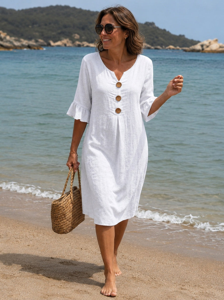 Tessa™ - Linen dress with texture