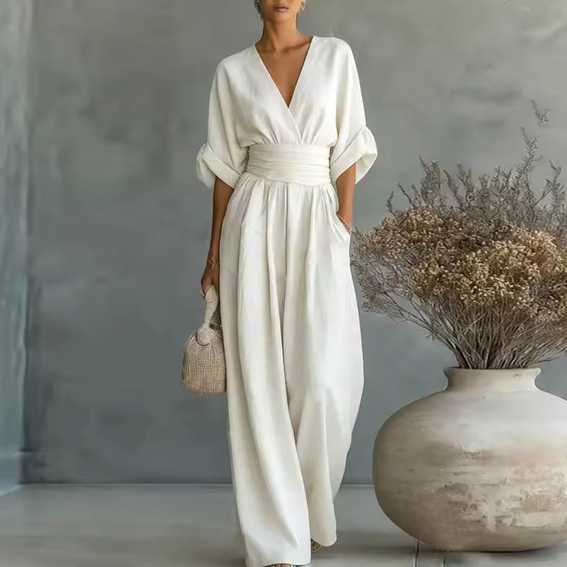 Emilia™ | Elegant Jumpsuit with V Neck